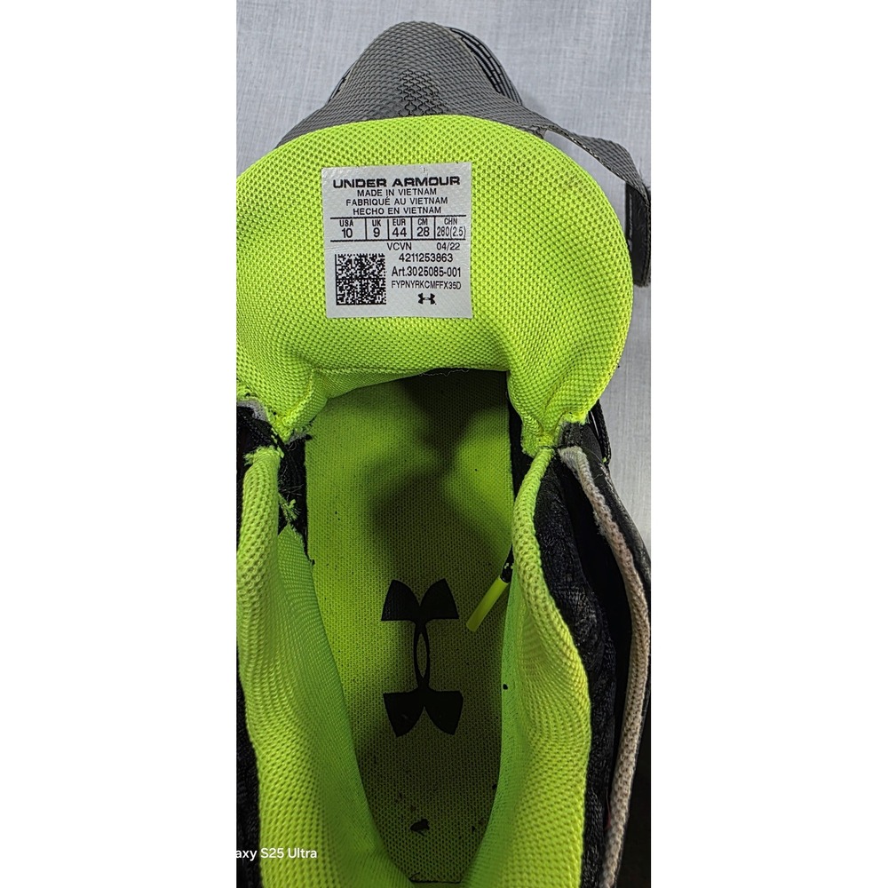 Under Armour Highlight Hammer MC Football Cleats Mens 10 Black Neon 3025085-001 - Picture 12 of 12